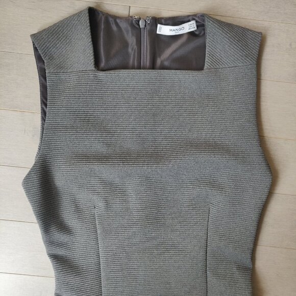 Mango Suit Sleeveless Tube Bodycon Ribbed Midi Dress Size Extra-Small - Picture 4 of 13